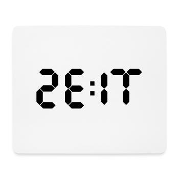 Time Travel Digital Clock - Mouse Pad (horizontal) - white - Front