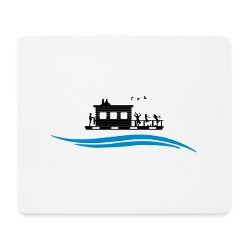 Hausboot Wasser - Mousepad (Querformat) - Weiß - Vorne