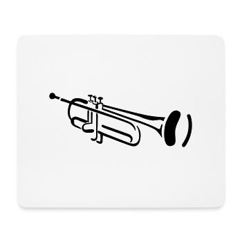Trompete - Mousepad (Querformat) - Weiß - Vorne