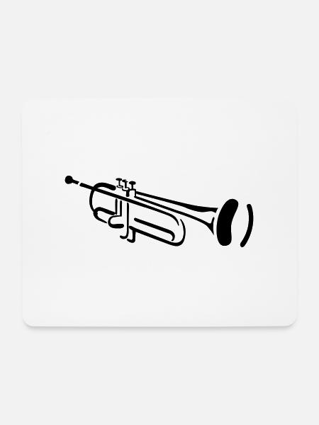 trumpet - Mouse Pad (horizontal) - white