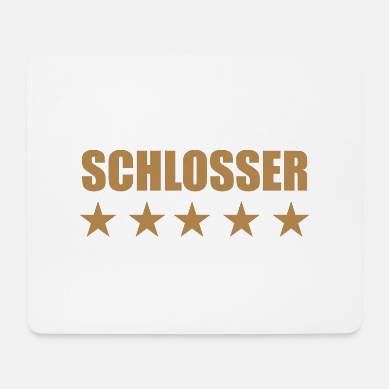 Schlosser / Schloss / Arbeit / Job - Mousepad (Querformat) - Weiß