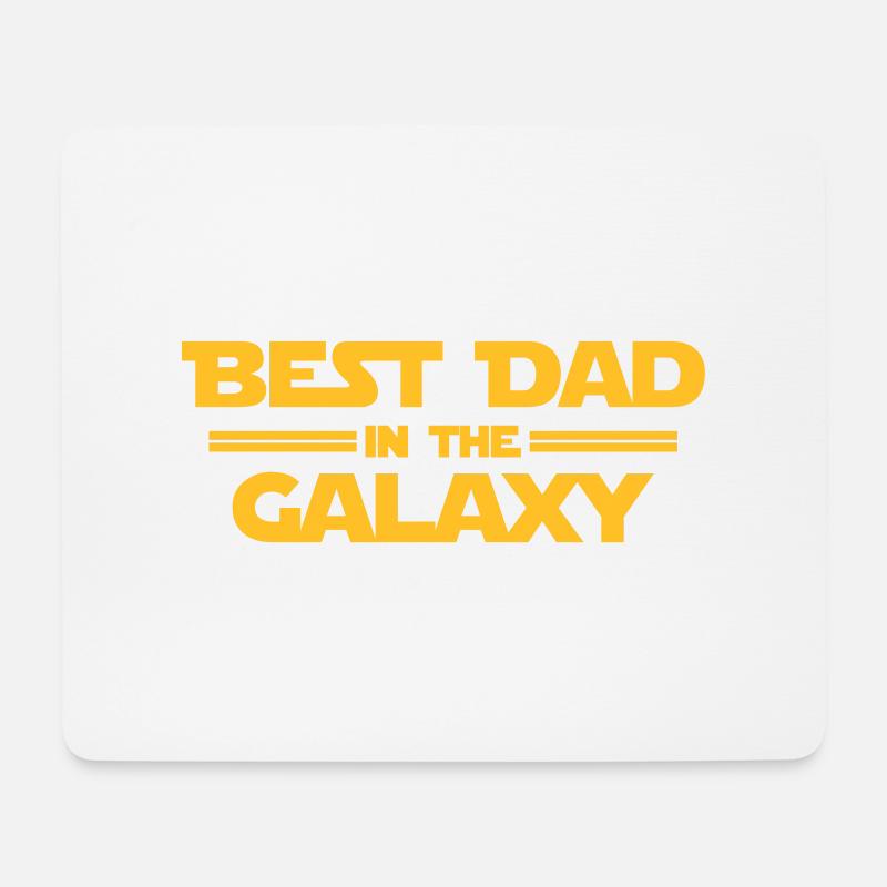 Best Dad in the Galaxy - Mousepad (Querformat) - Weiß