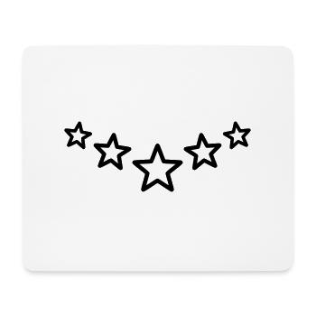 Étoiles de décoration ligne ligne pointu étoile ligne extérieure - Tapis de souris (format paysage) - blanc - Devant