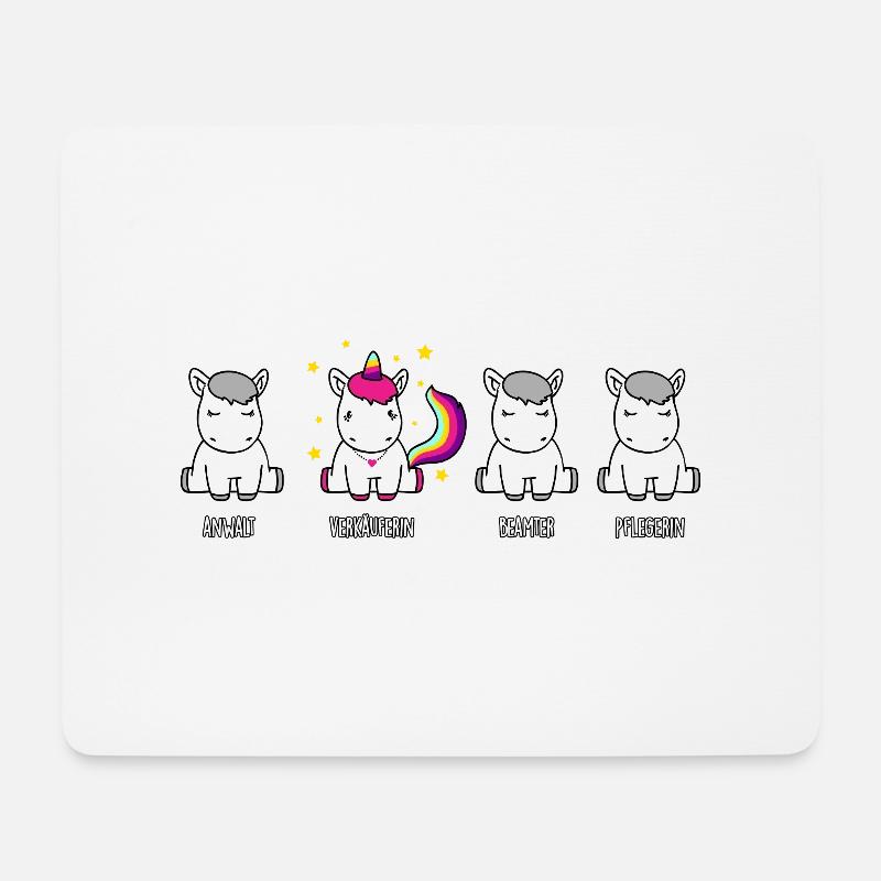 Verkäuferin - das Einhorn der Berufswelt - Mousepad (Querformat) - Weiß