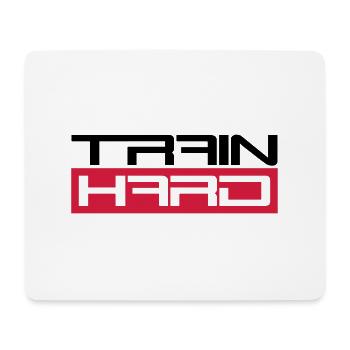 workout cool design text dumbbell train hard exerc - Mouse Pad (horizontal) - white - Front