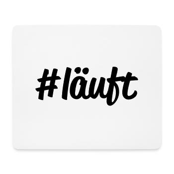 #läuft - Mousepad (Querformat) - Weiß - Vorne
