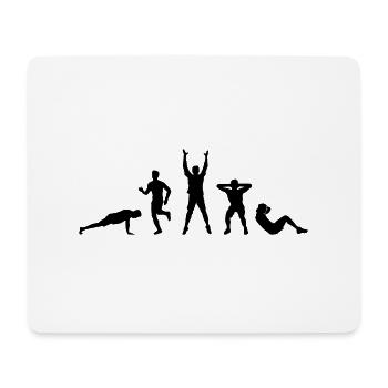 Sport - Mann Fitness - Mousepad (Querformat) - Weiß - Vorne
