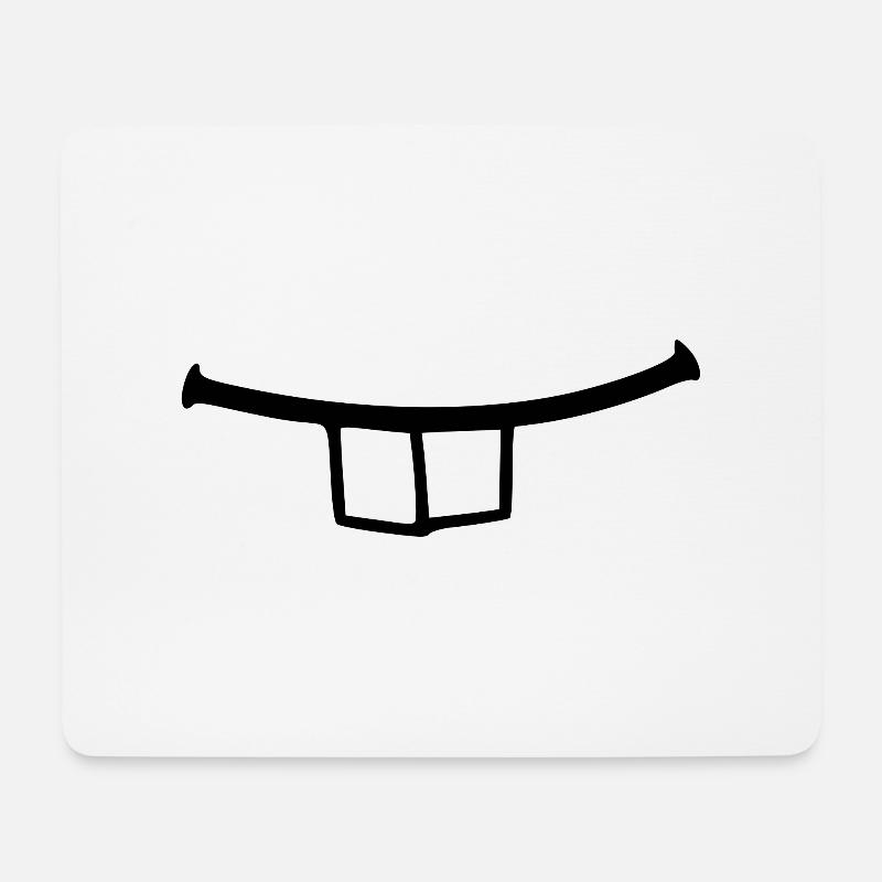 Mund mit Hasenzähnen. Süß - Mousepad (Querformat) - Weiß