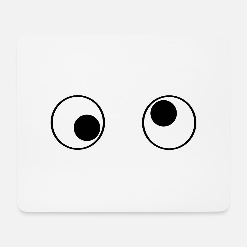 Augen funny - Mousepad (Querformat) - Weiß