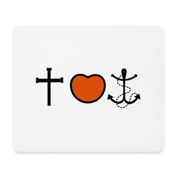 Glaube Liebe Hoffnung - Mousepad (Querformat) - Weiß - Vorne