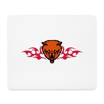 wolf in flames - Mouse Pad (horizontal) - white - Front