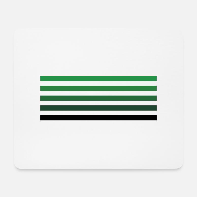 Rayé vert - Tapis de souris (format paysage) - blanc