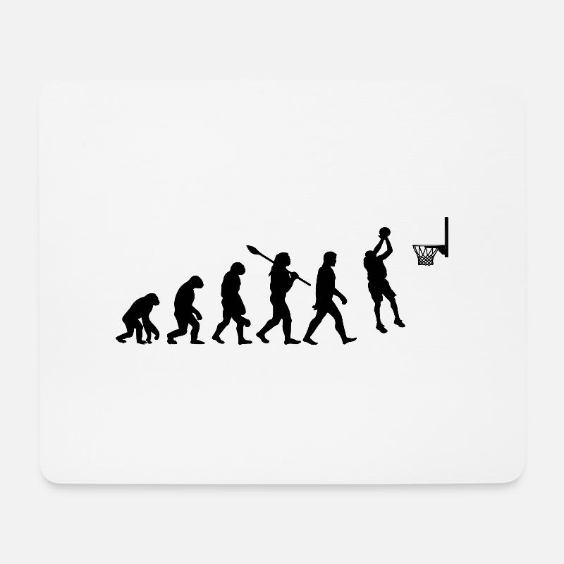 Entwicklung von Basketball - Mousepad (Querformat) - Weiß