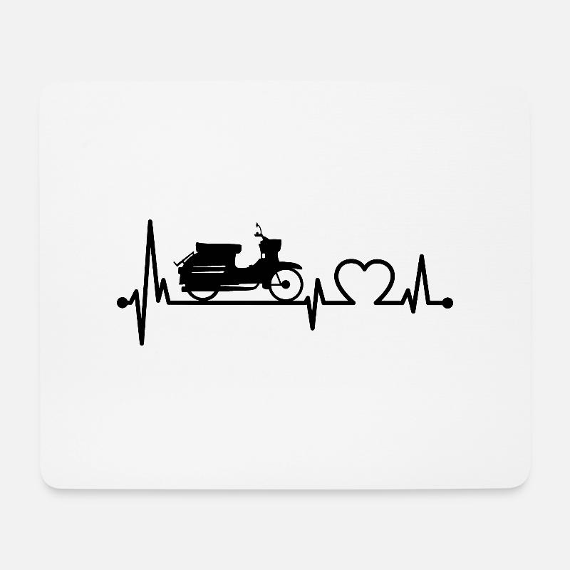 Simson Schwalbe -schwarz- - Mousepad (Querformat) - Weiß