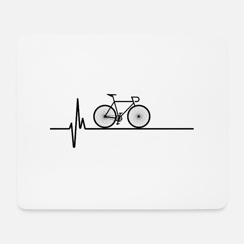 Rennrad Puls - Mousepad (Querformat) - Weiß