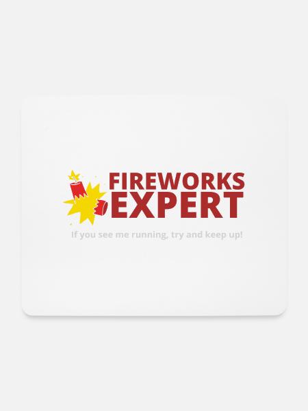 FIREWORKS EXPERT - Mousepad (Querformat) - Weiß
