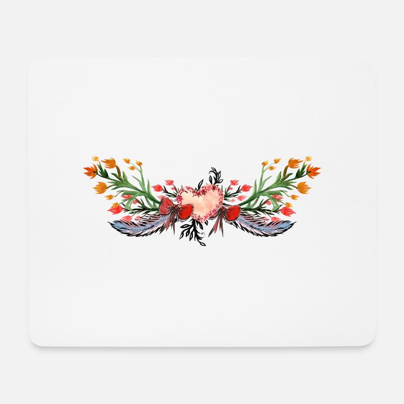 Blumen - Mousepad (Querformat) - Weiß