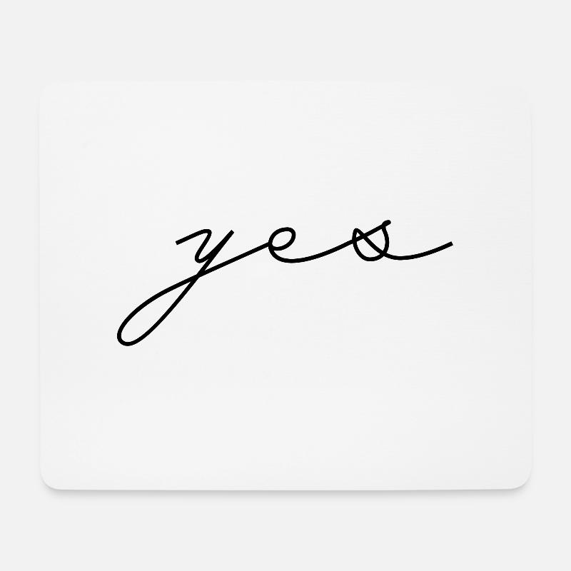 Yes - Mousepad (Querformat) - Weiß