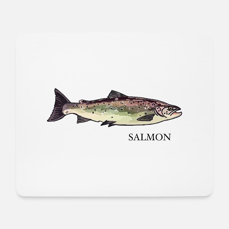 Salmon/ Lachs - Mousepad (Querformat) - Weiß
