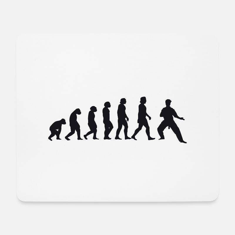 Evolution of Karate - Mouse Pad (horizontal) - white