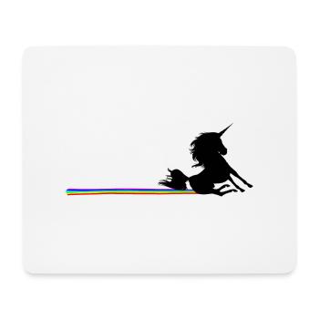 Einhorn Regenbogen Kacke - Mousepad (Querformat) - Weiß - Vorne