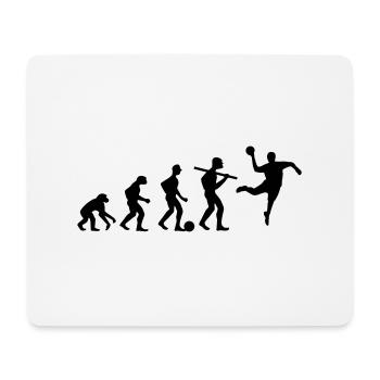 Evolution Handball; Anti-Fußball - Mousepad (Querformat) - Weiß - Vorne