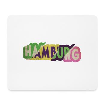 Hamburg Deutschland Stadt Schrift Punk Retro - Mousepad (Querformat) - Weiß - Vorne