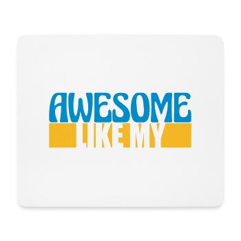 Template Vorlage Awesome Like - Mouse Pad (horizontal) - white - Front