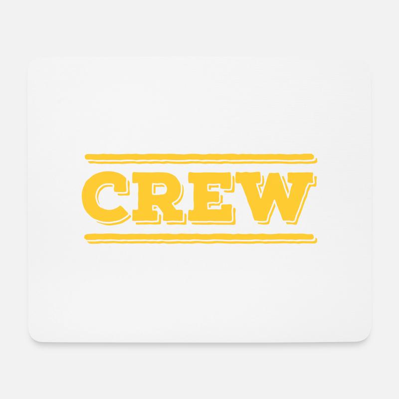 CREW Member Team Staff Group Team Partners - Mouse Pad (horizontal) - white
