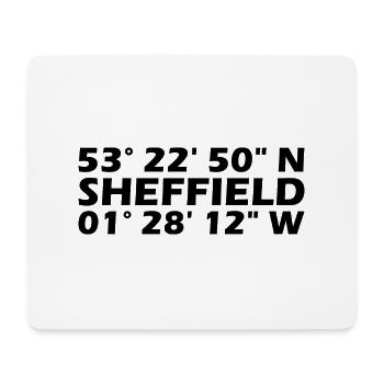 Sheffield coordinates - Mouse Pad (horizontal) - white - Front
