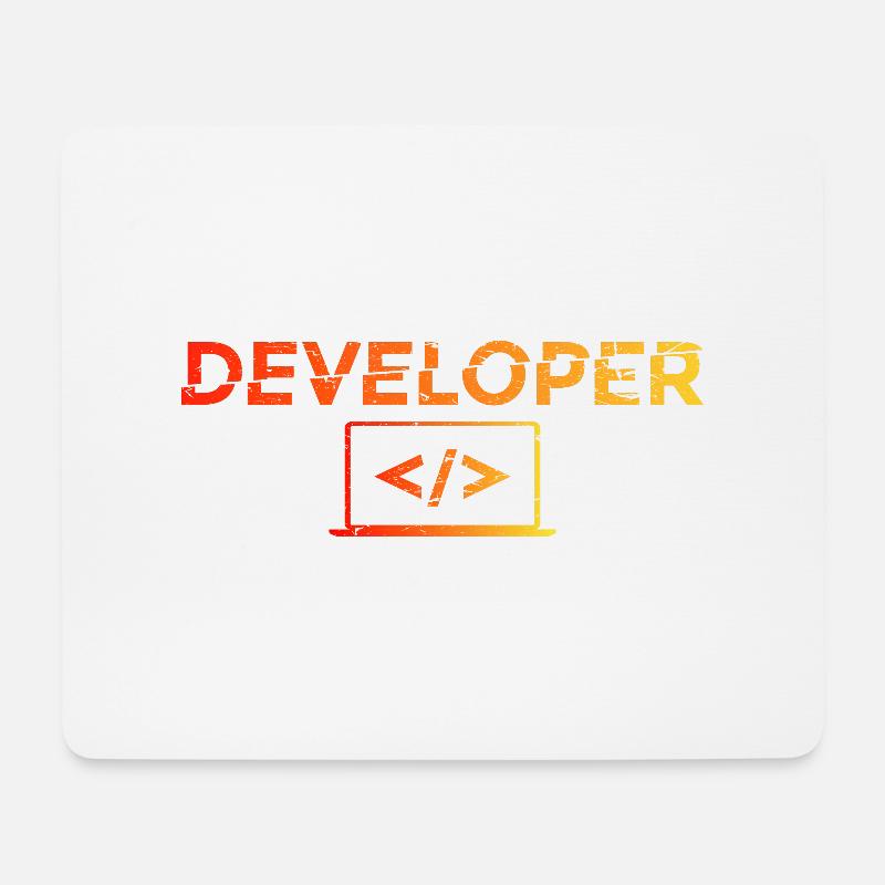 Developer - Informatik IT EDV PC Computer Shirt - Mousepad (Querformat) - Weiß