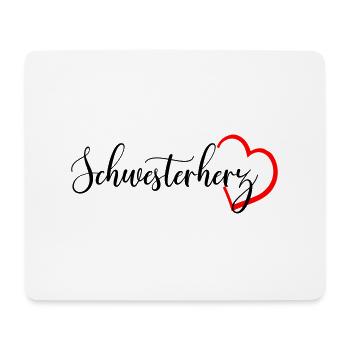Schwesterherz - Mousepad (Querformat) - Weiß - Vorne