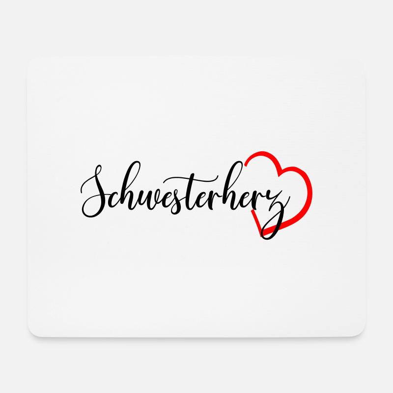 Schwesterherz - Mousepad (Querformat) - Weiß