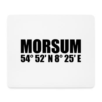 Morsum Koordinaten - Mousepad (Querformat) - Weiß - Vorne