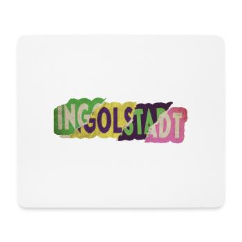 Ingolstadt Allemagne City Font Punk Rétro - Tapis de souris (format paysage) - blanc - Devant