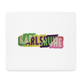 Karlsruhe Deutschland Stadt Schrift Punk Retro - Mousepad (Querformat) - Weiß - Vorne