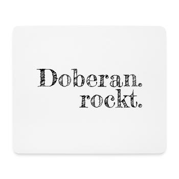 Doberan rockt - Textdesign mit Stadtnamen - Mousepad (Querformat) - Weiß - Vorne