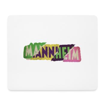 Mannheim Deutschland Stadt Schrift Punk Retro - Mousepad (Querformat) - Weiß - Vorne
