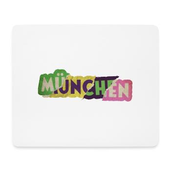 Munich Germany City Font Punk Retro - Mouse Pad (horizontal) - white - Front