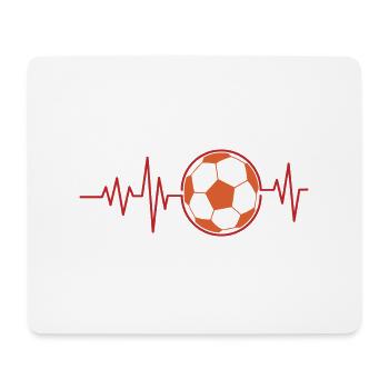 Battement de cœur de football cher fan de la Coupe du Monde - Tapis de souris (format paysage) - blanc - Devant