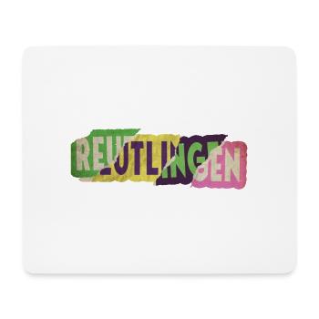 Reutlingen Deutschland Stadt Schrift Punk Retro - Mousepad (Querformat) - Weiß - Vorne