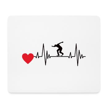 Skateboard Skaten Skateboarding Longboard Skater - Mousepad (Querformat) - Weiß - Vorne