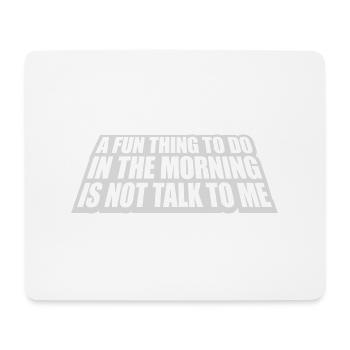 ne me parle pas - Tapis de souris (format paysage) - blanc - Devant