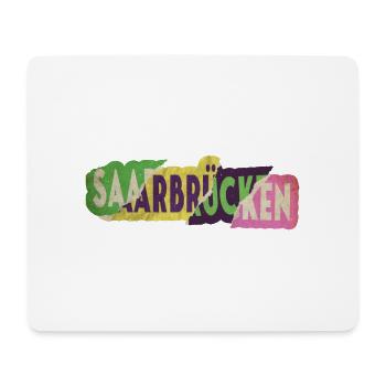 Sarrebruck Allemagne City Font Punk Retro - Tapis de souris (format paysage) - blanc - Devant