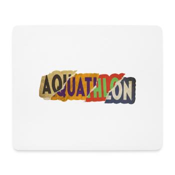 Aquathlon Schwimmen Laufen Sport Vintage Retro - Mousepad (Querformat) - Weiß - Vorne