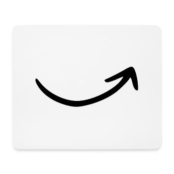 Arrow drawing sketch black - Mouse Pad (horizontal) - white - Front