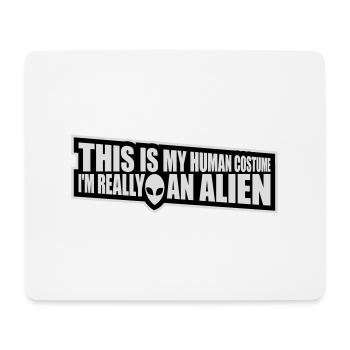 Citation extraterrestre de costume humain - Tapis de souris (format paysage) - blanc - Devant