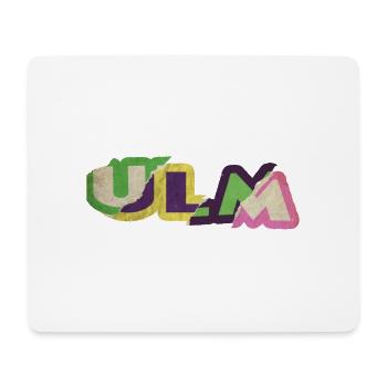 Ulm Deutschland Stadt Schrift Punk Retro - Mousepad (Querformat) - Weiß - Vorne