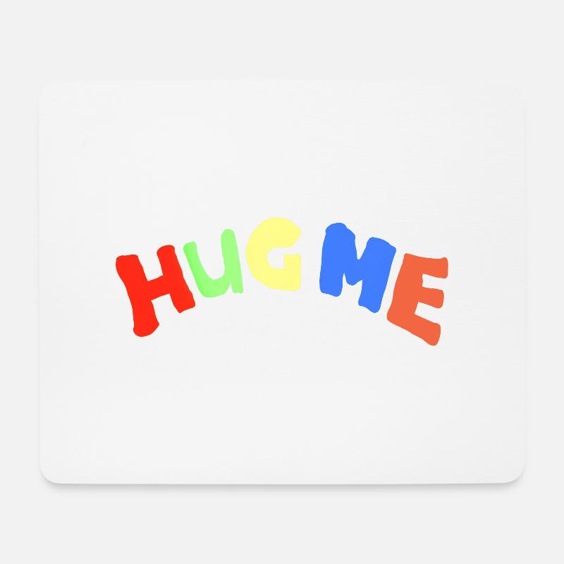 hug me - Mousepad (Querformat) - Weiß