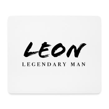 LEON legendary man claim brand | Vectorgraphic - Mouse Pad (horizontal) - white - Front